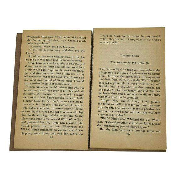 Vintage Wizard of Oz Frank Baum Leatherette Paperback Family Classics Novel - Picture 4 of 9